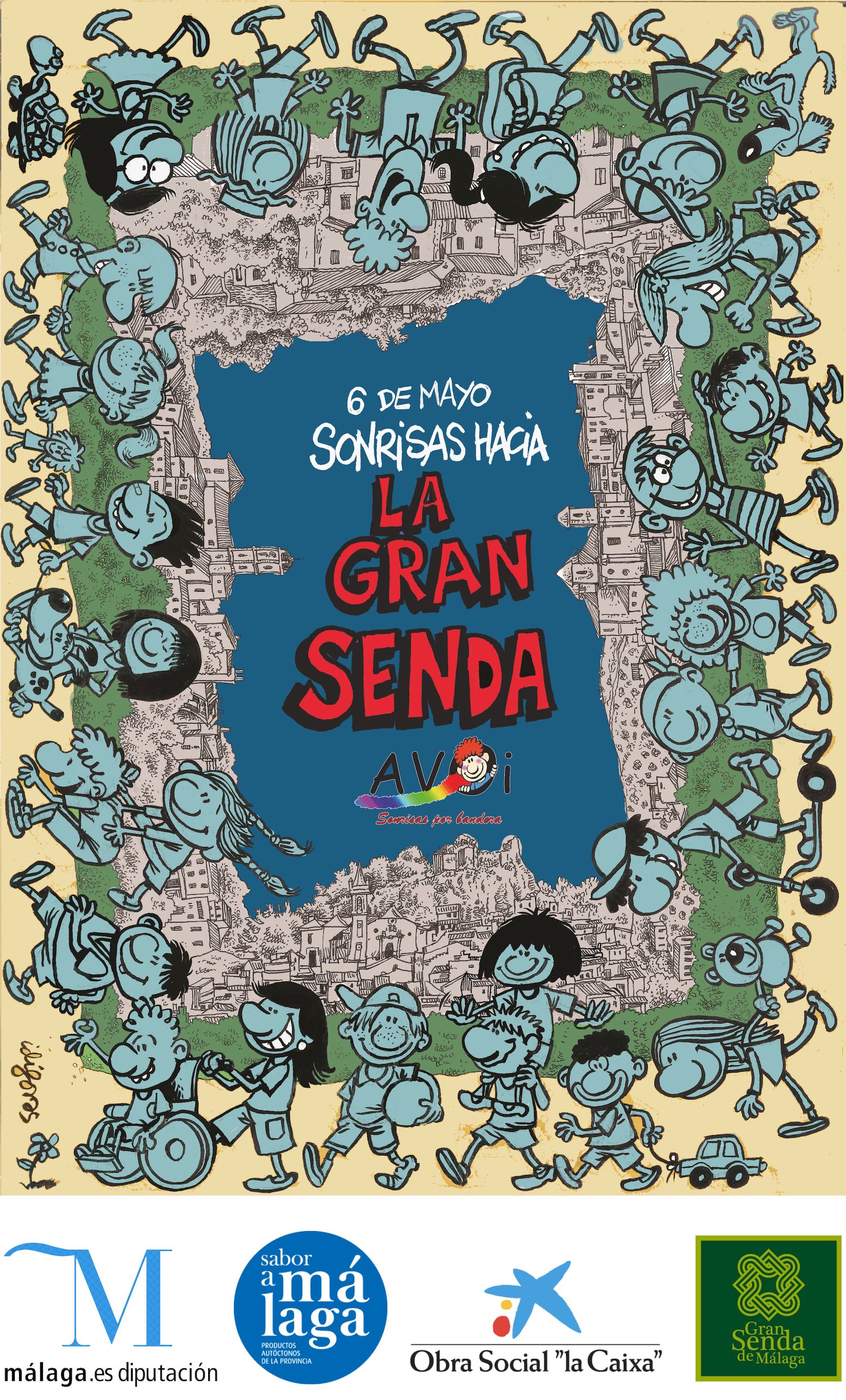 Cartel Sonrisas hacia la Gran Senda — AVOI